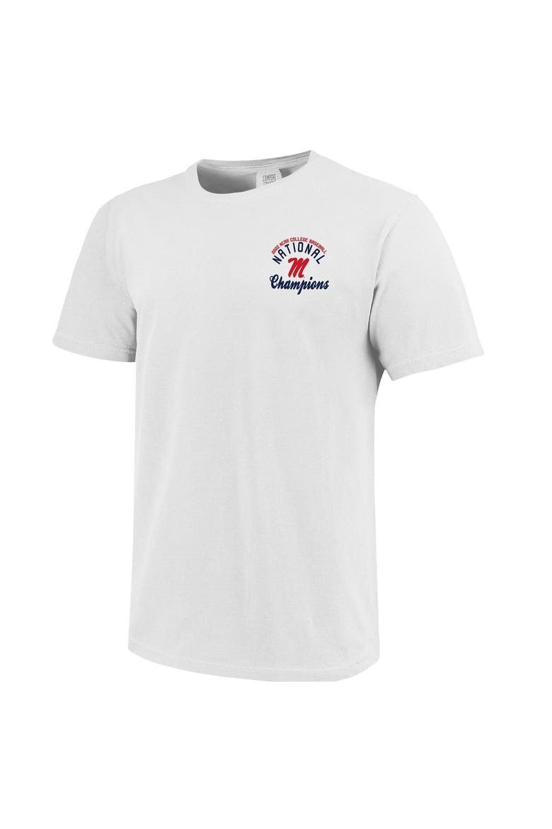 Men's White Ole Miss Rebels 2022 NCAA Men's Baseball College World Series Champions Script T-Shirt, Alternate, color, White