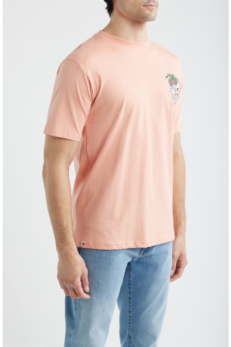 Peach Paradise Cotton Graphic T-Shirt, Alternate, color, PEACH