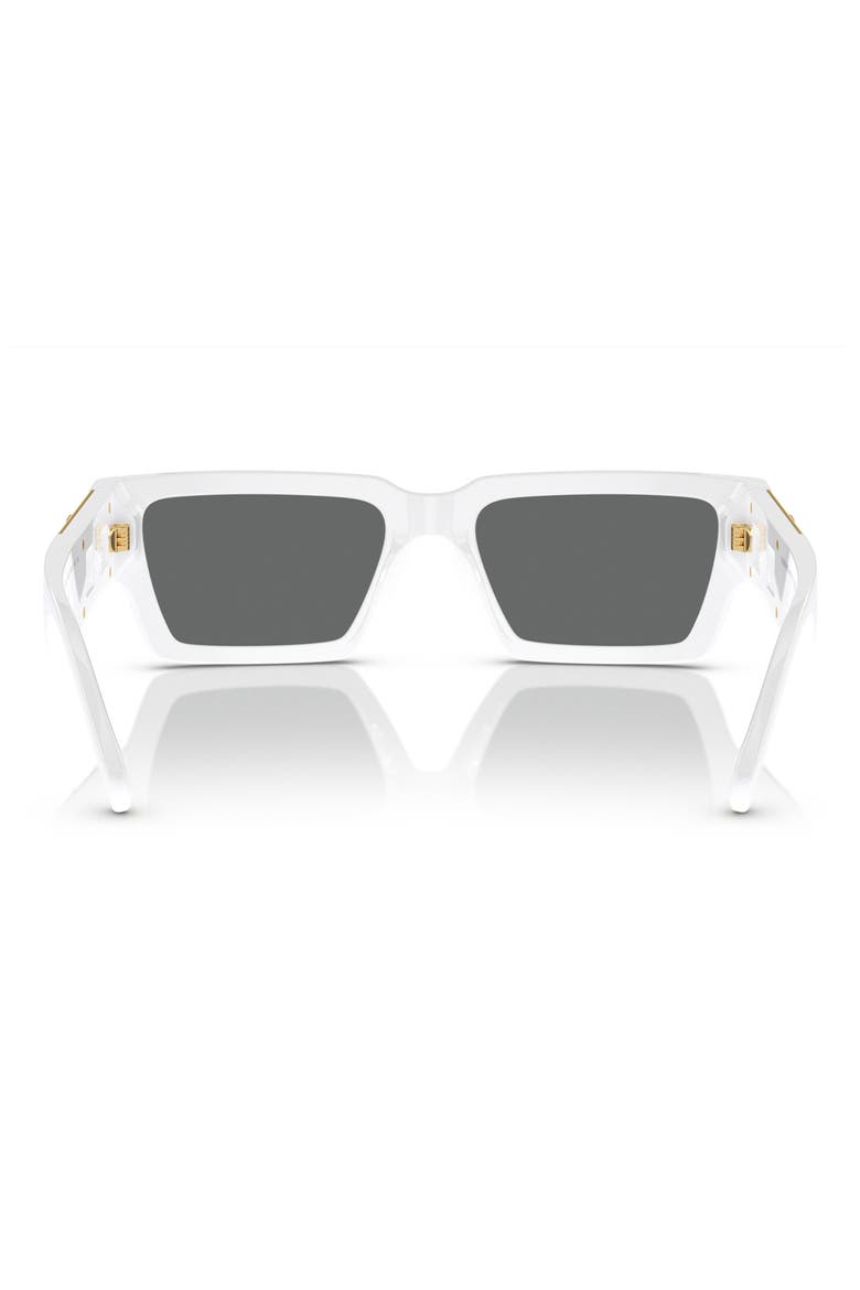 54mm Rectangular Sunglasses, Alternate, color, WHITE
