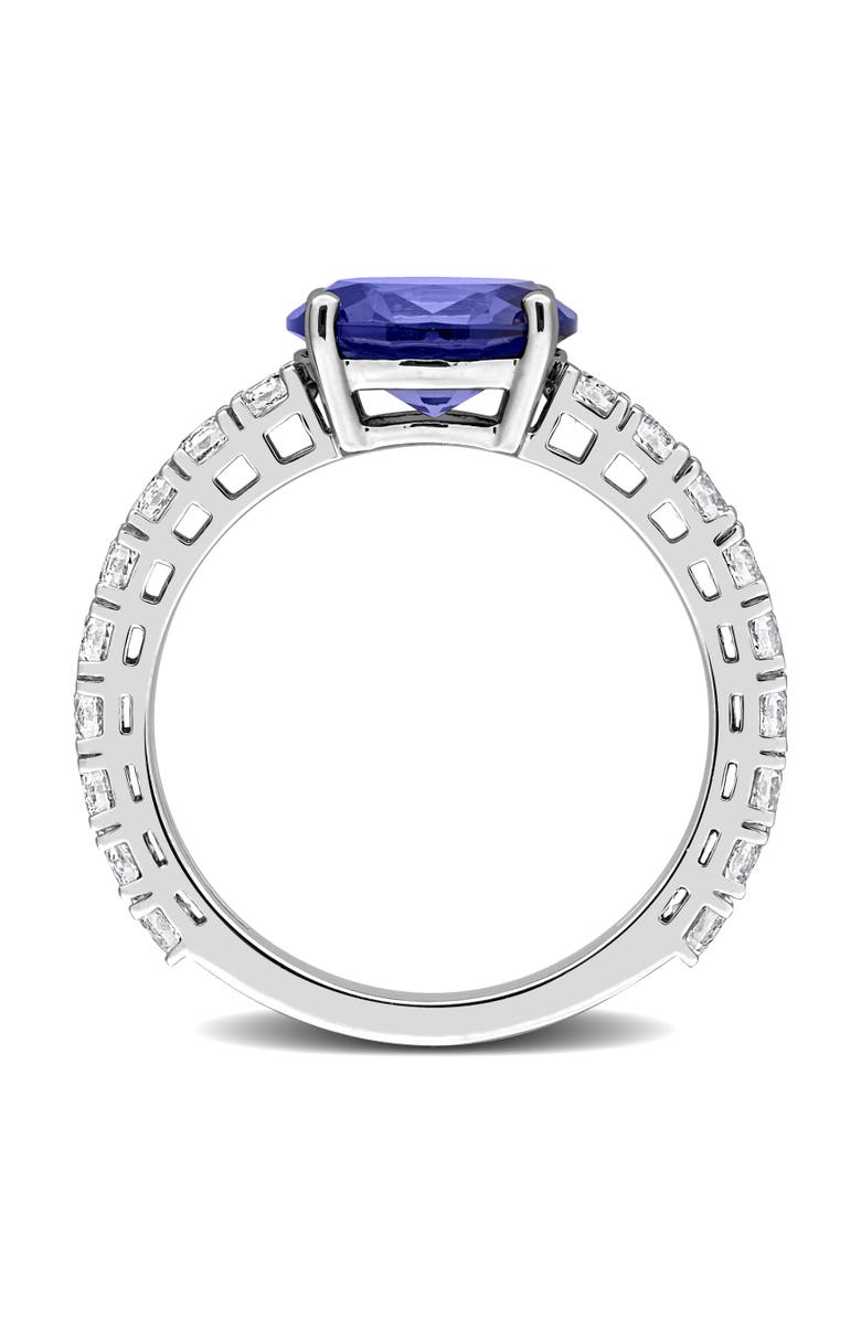 Julianna B. Lab-Created Blue & White Sapphire Oval Ring, Alternate, color, Created Sapphire
