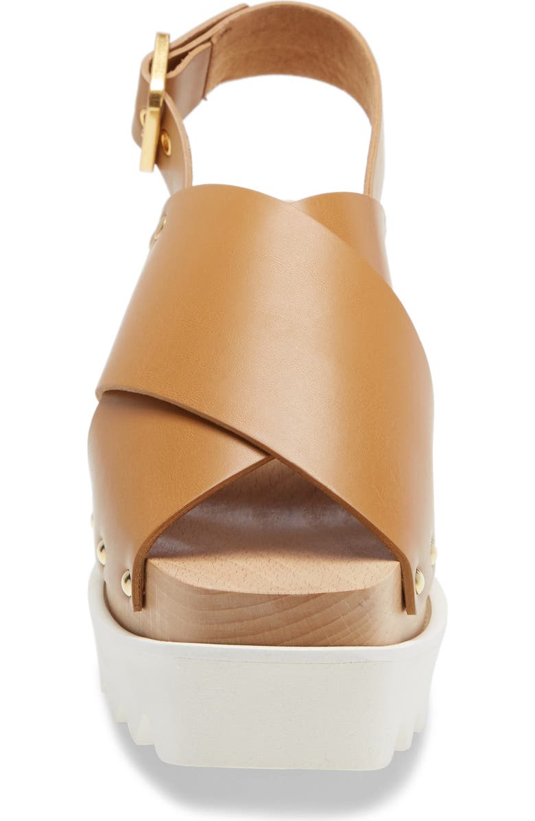 Stella McCartney Cross Strap Platform Sandal, Alternate, color,