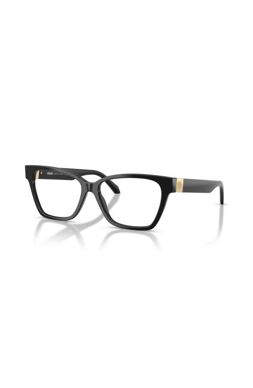Versace 55mm Cat Eye Optical Glasses In Black
