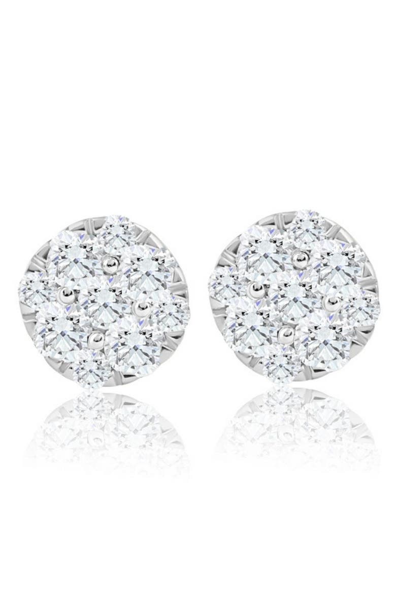 Bliss Diamond 1/2Ct TW Round Cut Diamond Pave Studs Lab Grown 10k Gold Earrings, Main, color,