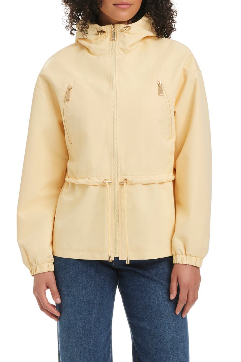 crop hooded jacket, Main, color, BUTTER