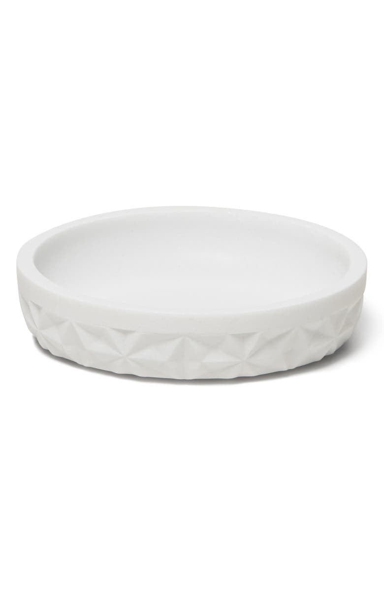 ROSELLI TRADING COMPANY Quilted Soap Dish, Main, color, White