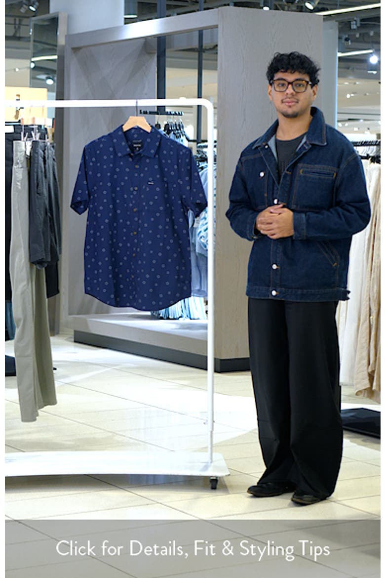 Charter Print Short Sleeve Button-Up Shirt video