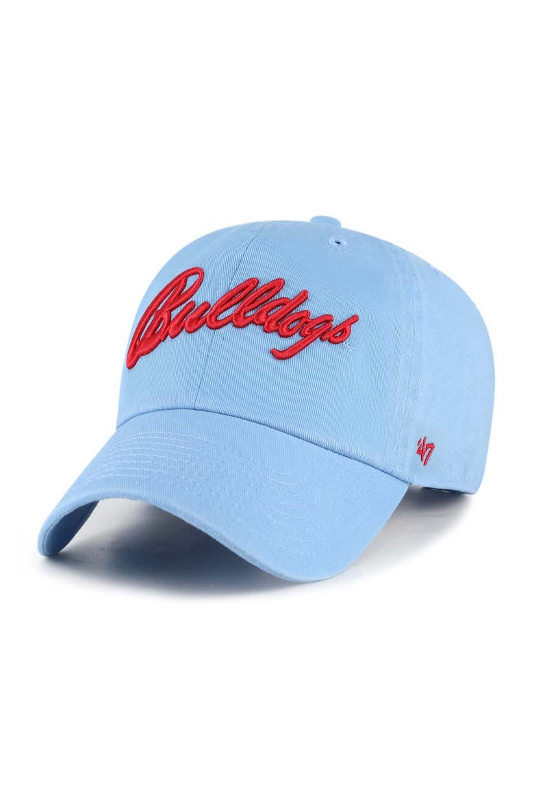 Men's '47 Light Blue Fresno State Bulldogs Vault Clean Up Adjustable Hat, Main, color, Light Blue