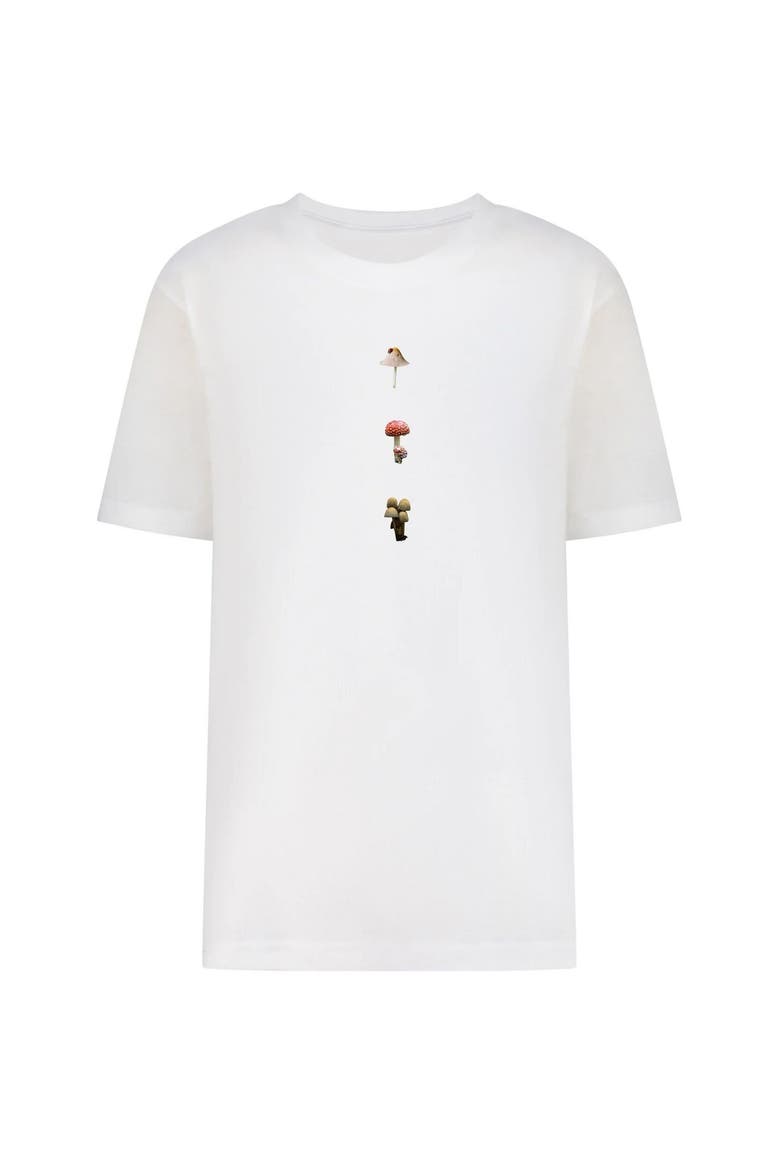 Mushroom Break Out Graphic T Shirt, Alternate, color, White