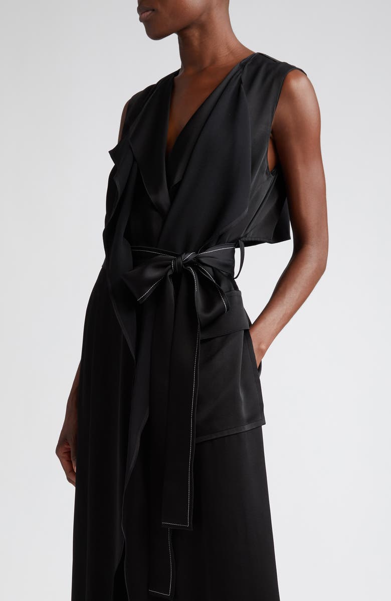 Victoria Beckham Sleeveless Belted Trench Dress, Alternate, color, 