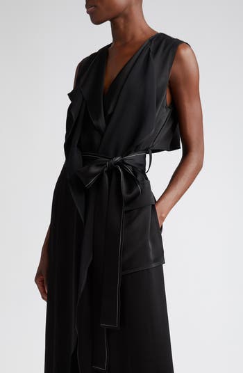 国内発| VICTORIA BECKHAM Trench カットアウト シルクドレス VICTORIA BECKHAM トレンチカットアウトシルク ミディドレス