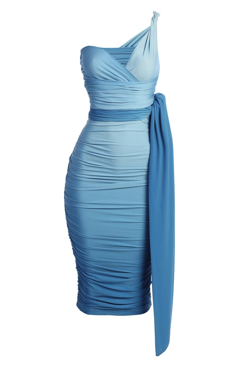 JLUXLABEL Edge of Romance Convertible Neck Midi Dress, Alternate, color, 