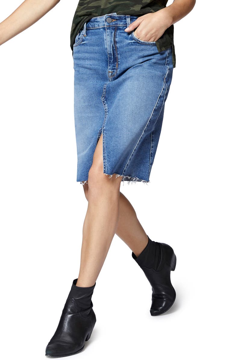 Sanctuary Sia A-Line Denim Skirt, Main, color, 