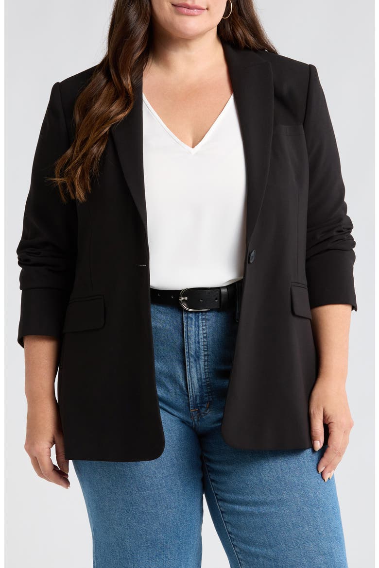 The Ingrid Classic Fit Blazer, Main, color, BLACK