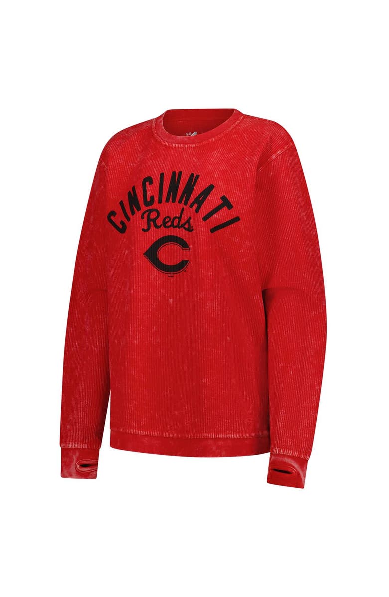 G-III 4HER BY CARL BANKS Women's G-III 4Her by Carl Banks Red Cincinnati Reds Comfy Cord Pullover Sweatshirt, Alternate, color, Red