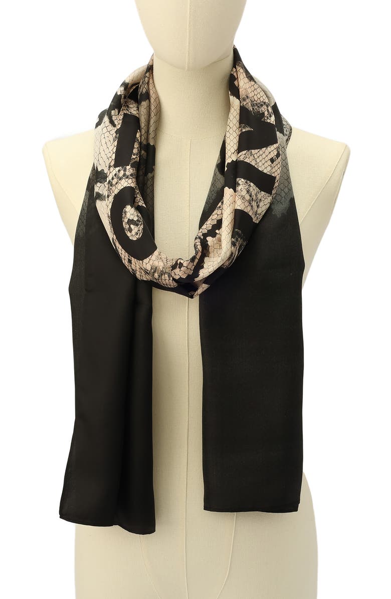 AllSaints Flow Large Silk Twill Hair Scarf, Alternate, color,