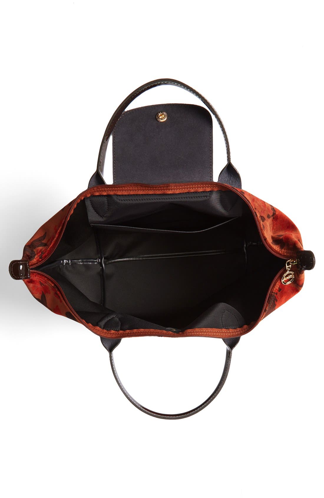 'Fleurs Palace' Velvet Tote, Alternate, color, MAHOGANY