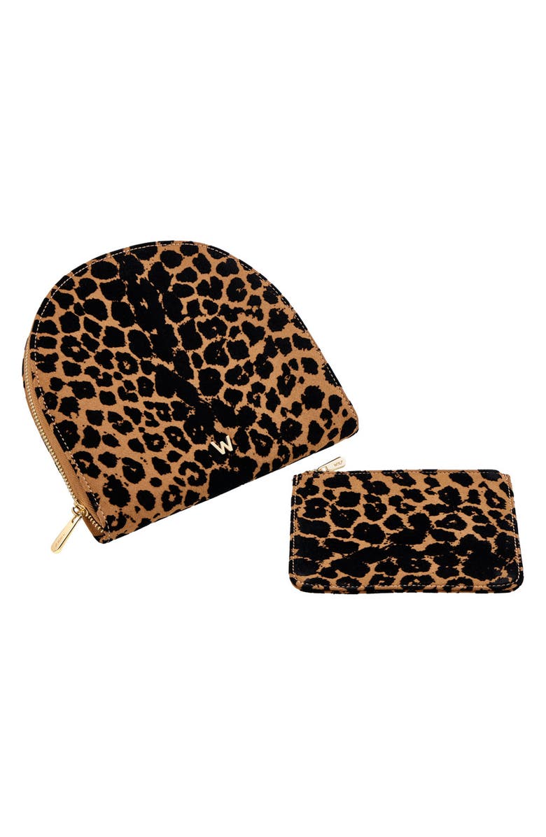 WOLF Savanna Leopard Print Jewelry Portfolio, Alternate, color, Tan/Black