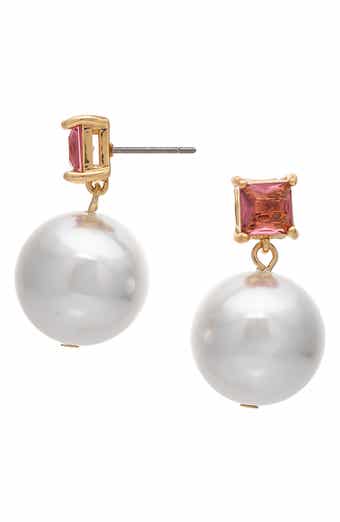 Imitation Pearl Drop Earrings