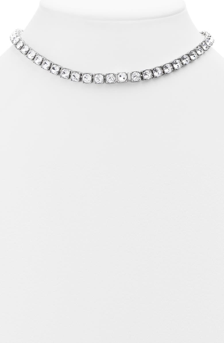 Balenciaga Archive Crystal Ribbon Necklace, Alternate, color, 