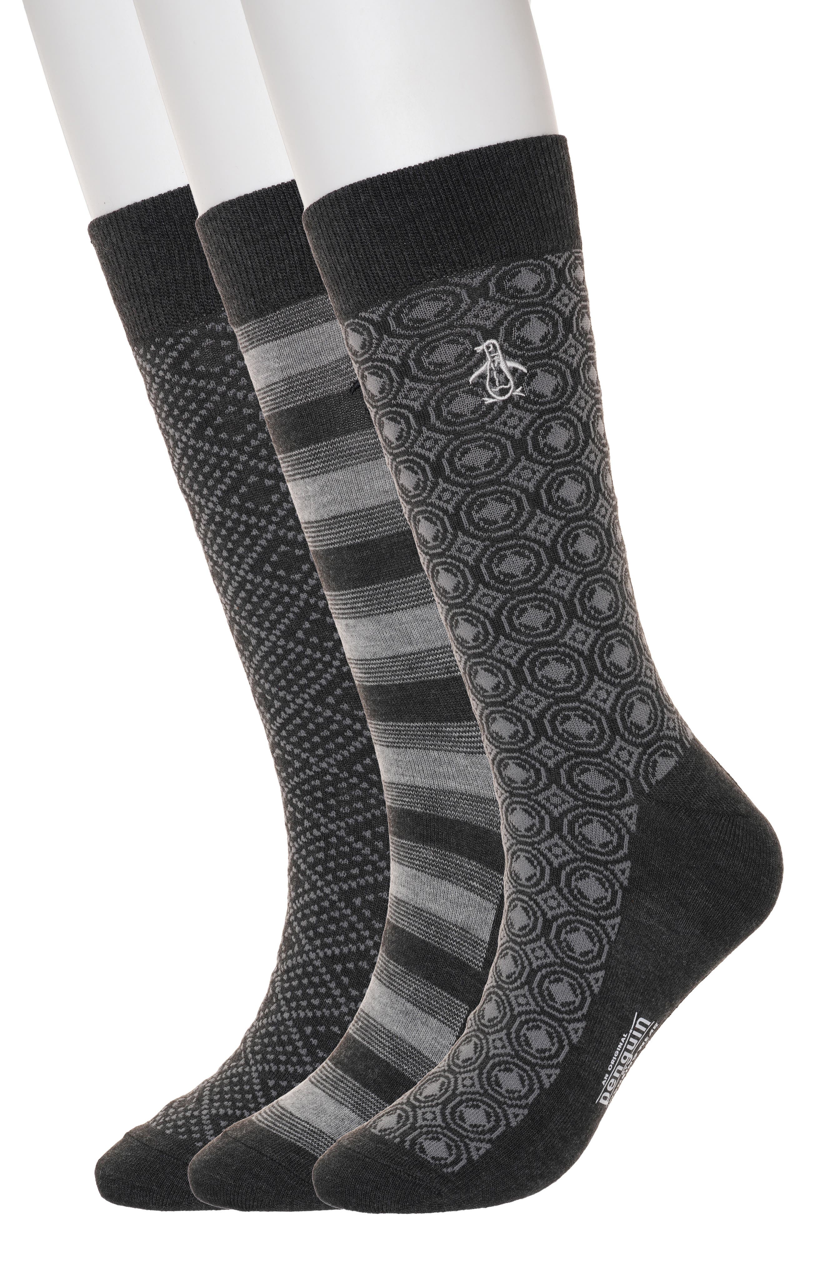 Original Penguin Medallion 3-Pack Crew Socks