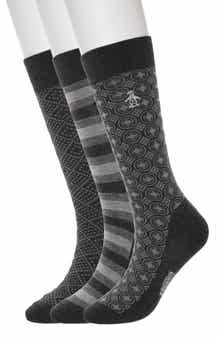 Original Penguin Medallion 3-Pack Crew Socks