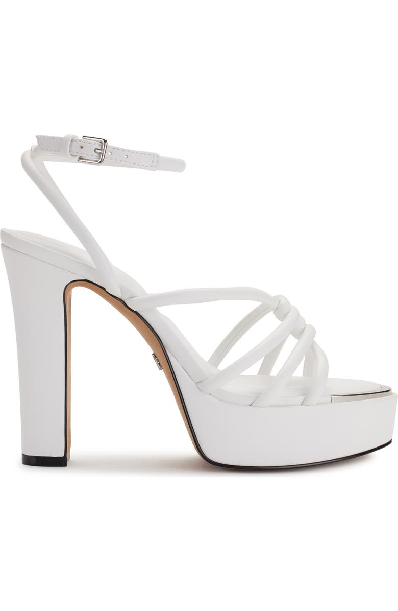DKNY Ankle Strap Platform Sandal, Alternate, color, Bright White