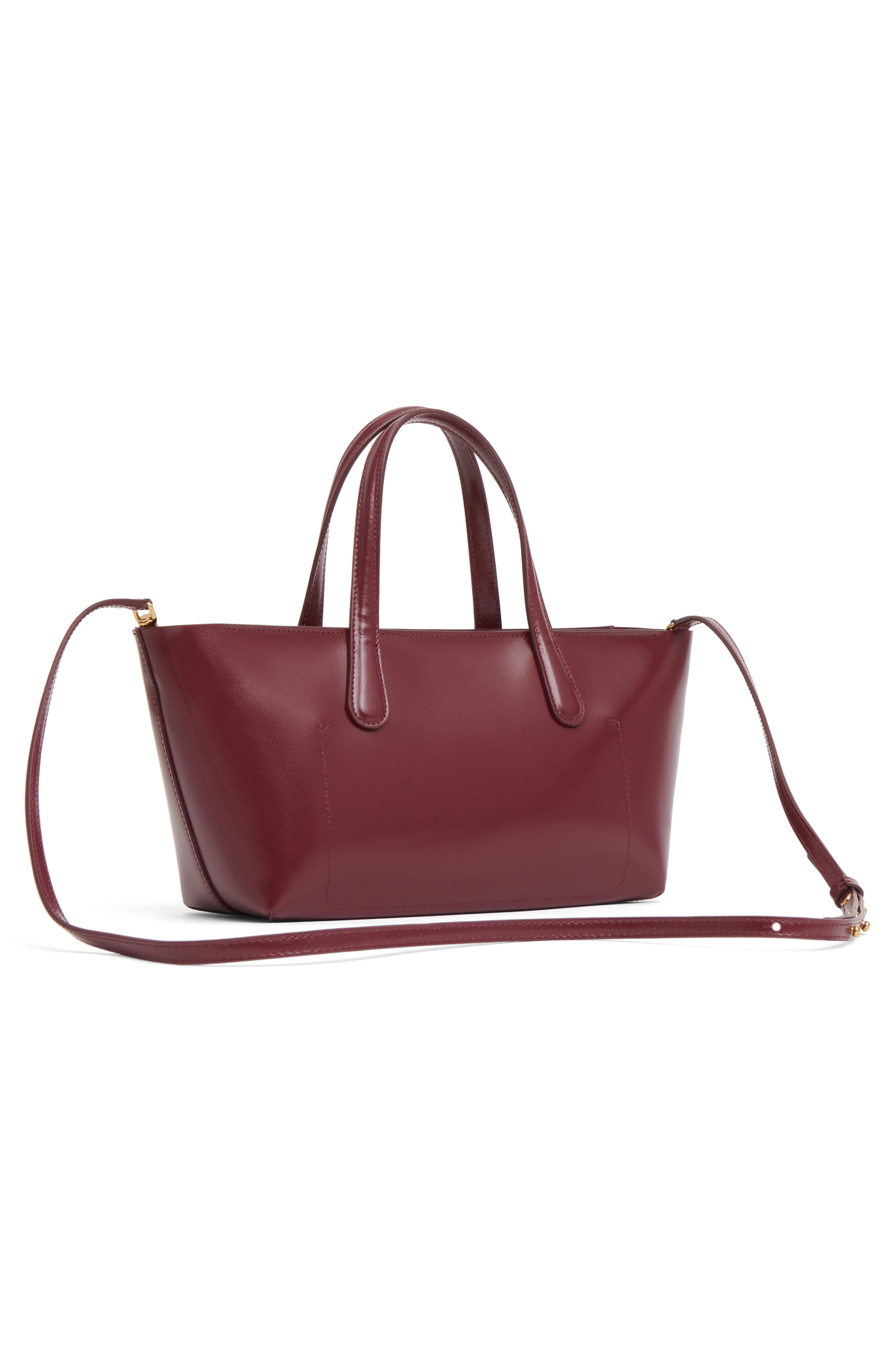 Mansur Gavriel Mini Everyday Leather Tote, Alternate, color, Oxblood