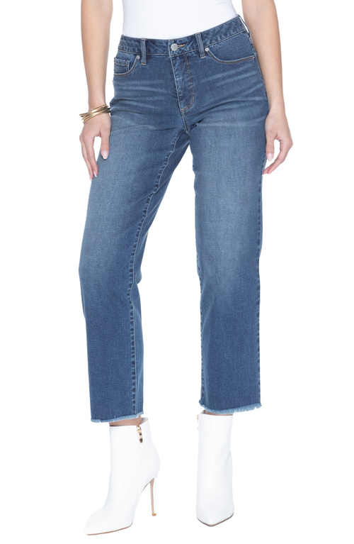 Blue Revival Quinn Mid Rise Straight Jean In Bora Bora