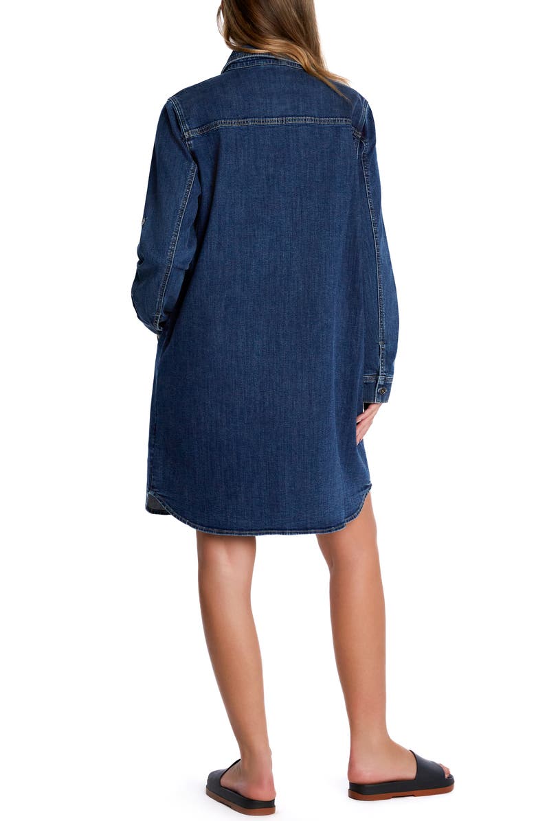 Wash Lab Denim Choice Long Sleeve Denim Shirtdress, Alternate, color, Resort Blue