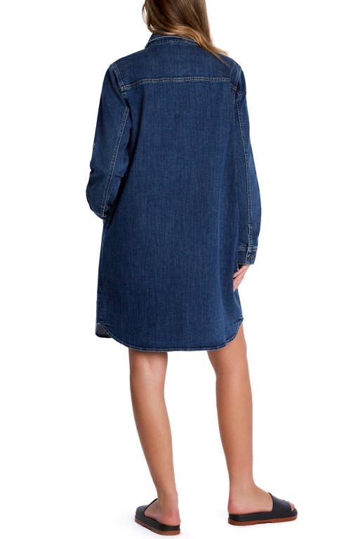 WASH LAB DENIM WASH LAB DENIM CHOICE LONG SLEEVE DENIM SHIRTDRESS