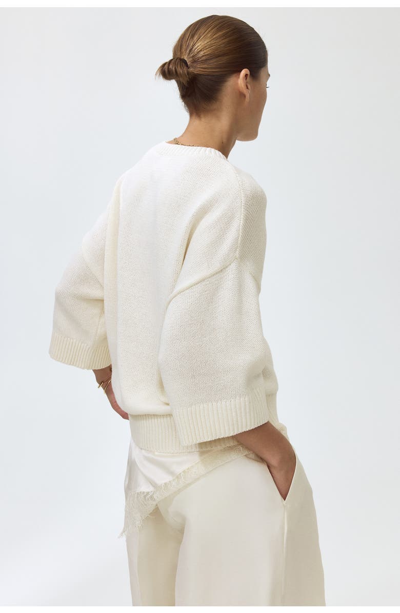 H&M Layered Jumper, Alternate, color, Cream