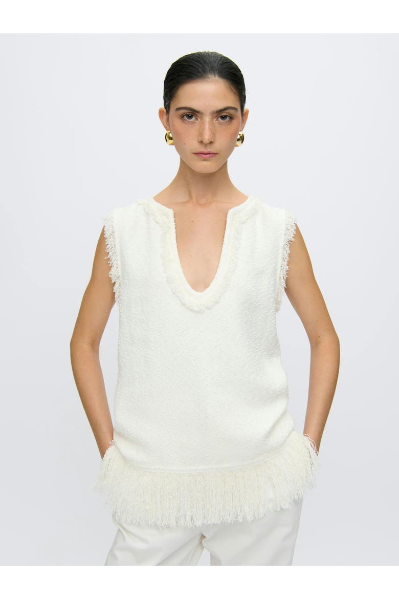 COMPORTA Fringe top, Alternate, color, White