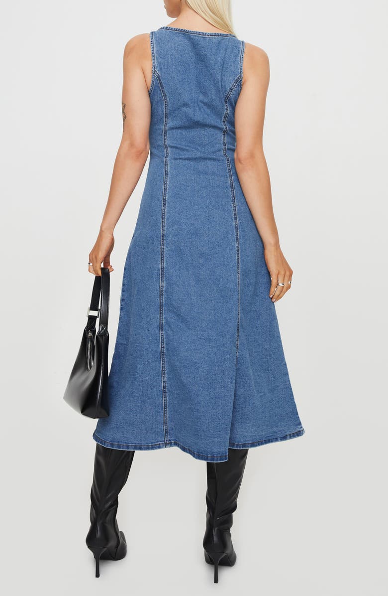 Princess Polly Midler Denim Midi Dress, Alternate, color, 