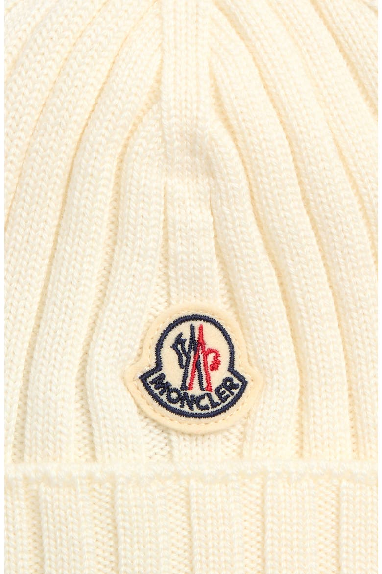 Kids' Rib Virgin Wool Beanie, Alternate, color, WHITE