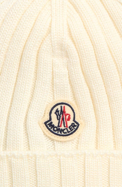 Moncler Rib Wool Beanie In Metallic