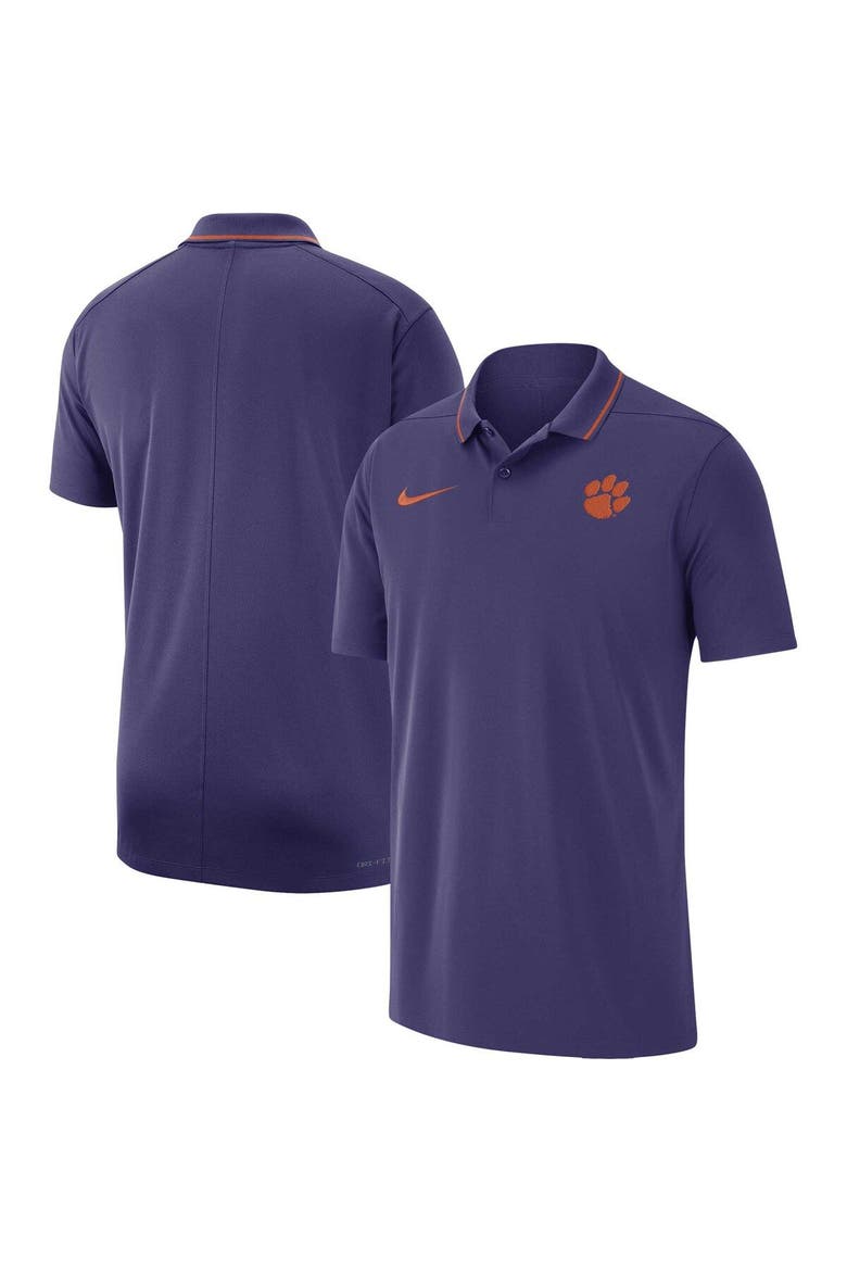 Men's Nike Purple Clemson Tigers 2023 Coaches Performance Polo, Main, color, Purple