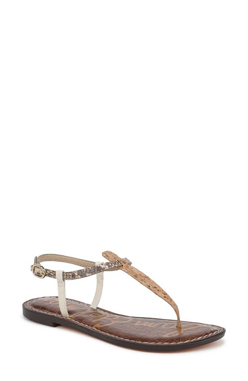 Sam Edelman Gigi Thong Sandal Natural Multi Python In Natural Multi