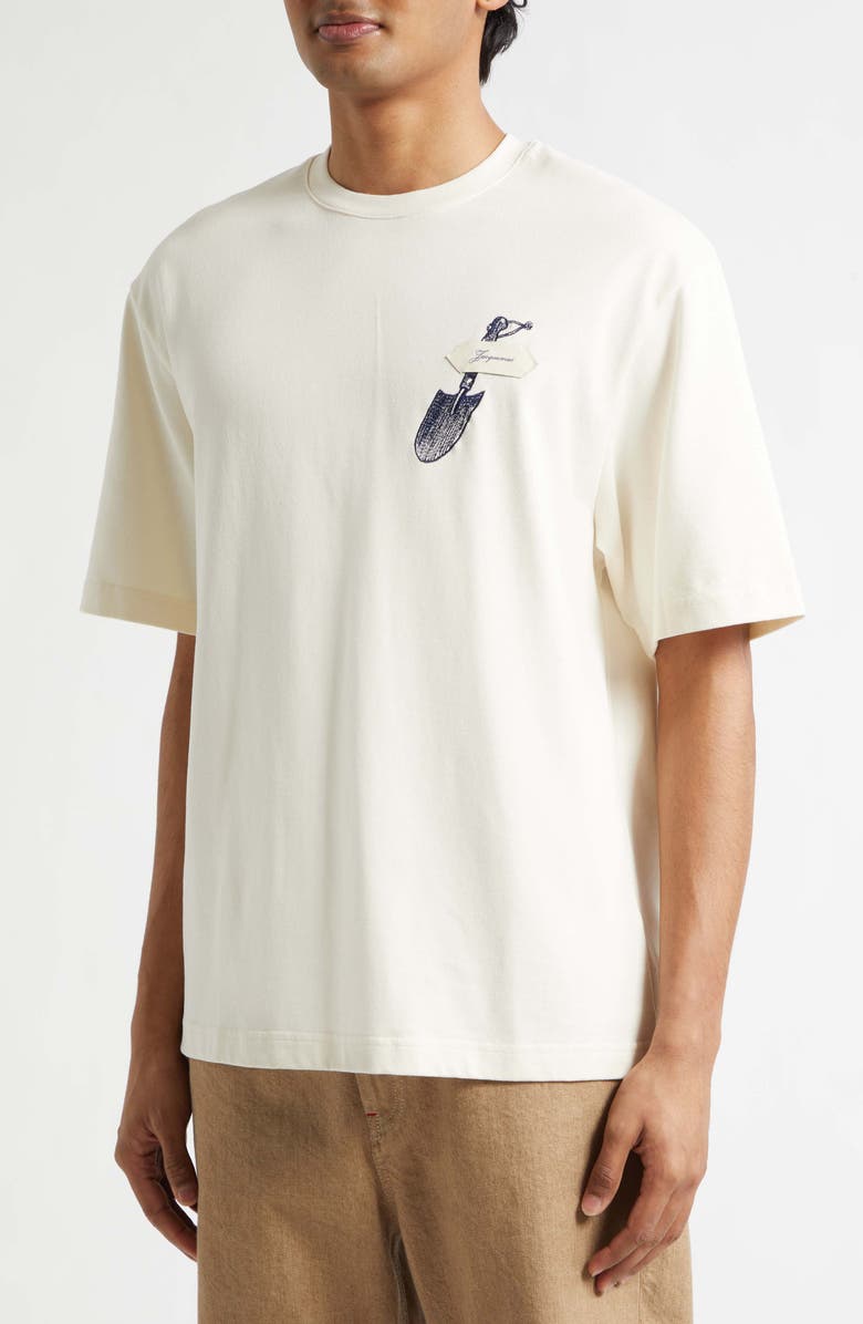 Jacquemus Le T-Shirt Pelle Embroidered T-Shirt, Alternate, color, Embroidered Shovel