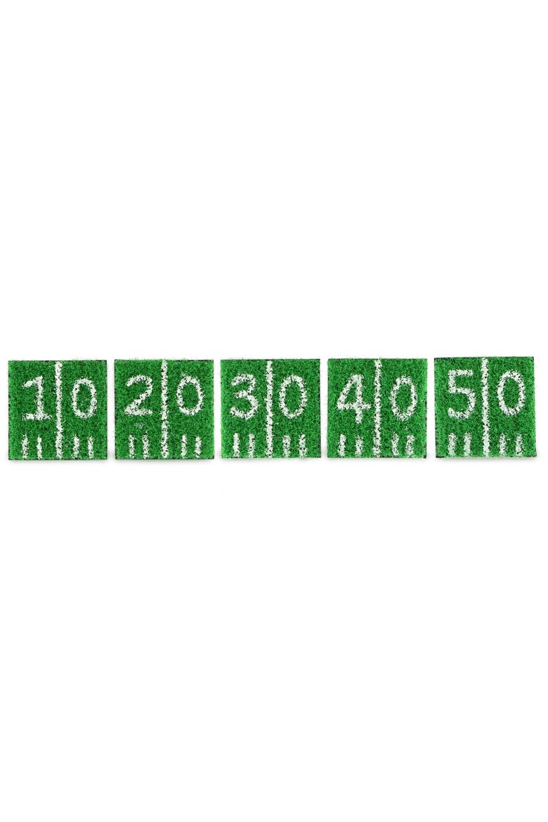 Home Turf Coasters, Set of 5, Alternate, color, Green