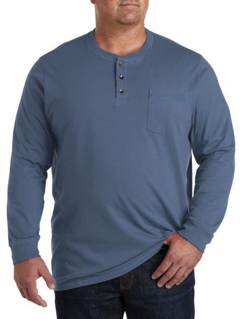 Big & Tall Long-Sleeve Jersey Henley Shirt