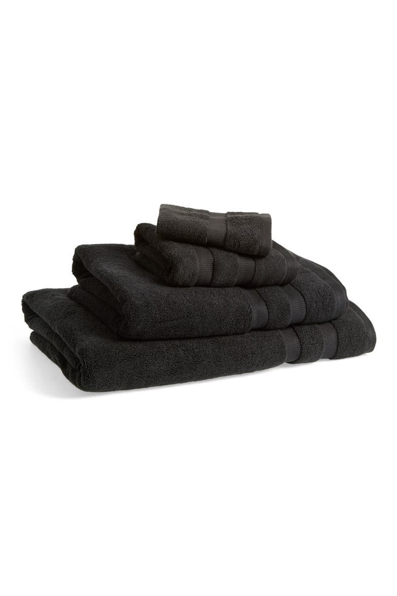 'chattam' stripe bath sheet, Alternate, color, BLACK