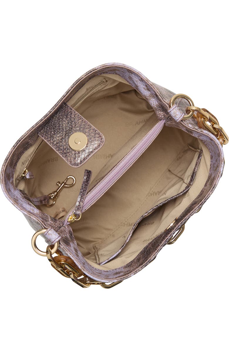 Brahmin Mod Mini Amelia Croc Embossed Leather Top Handle Bucket Bag, Alternate, color,