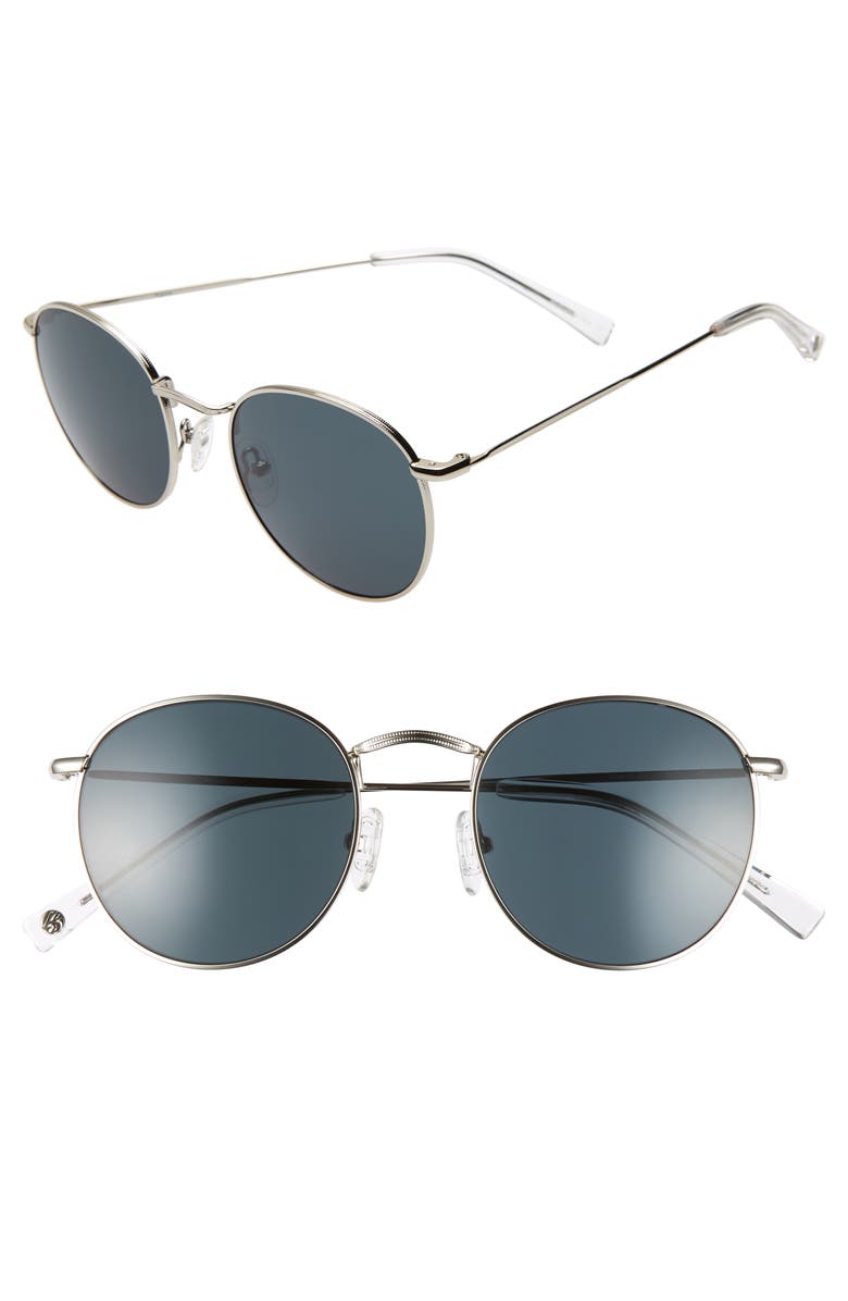 BRIGHTSIDE
Charlie 50mm Mirrored Round Sunglasses In Silver/ Silver Mirror Charlie in Silver + Silver Mirror | Brightside Eyewear main image 3