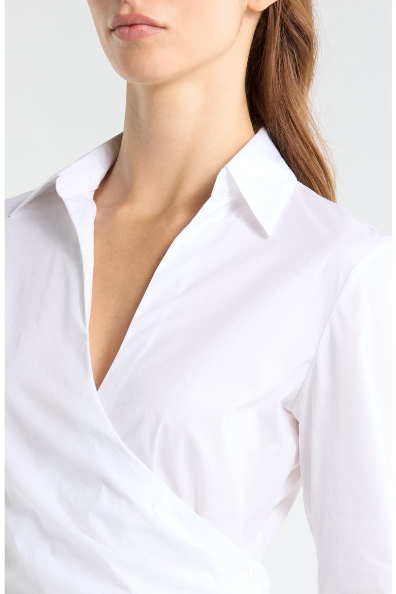 All Wrapped Up Cotton Blend Shirt, Alternate, color, WHITE