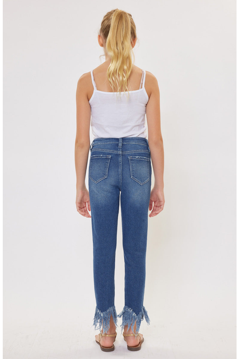 Junnie High Rise Ankle Skinny Jeans, Alternate, color, Dark Wash