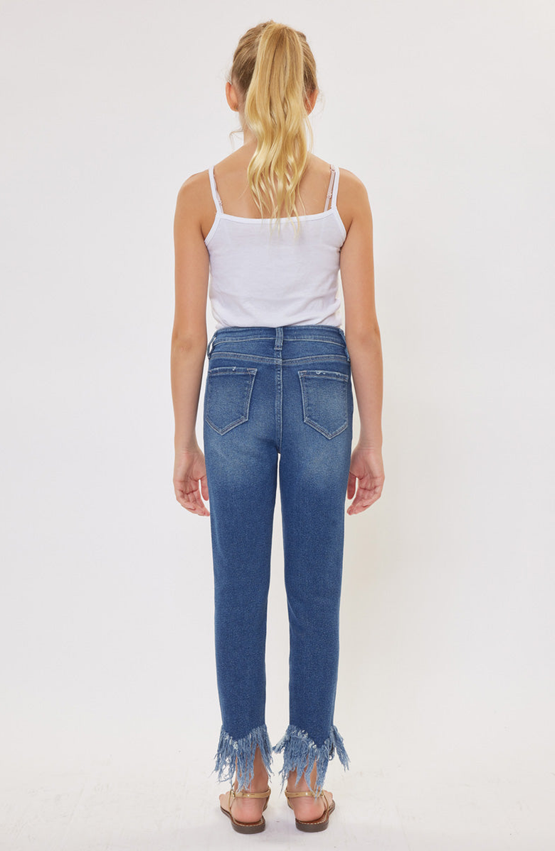 KanCan Junnie High Rise Ankle Skinny Jeans, Alternate, color, Dark Wash