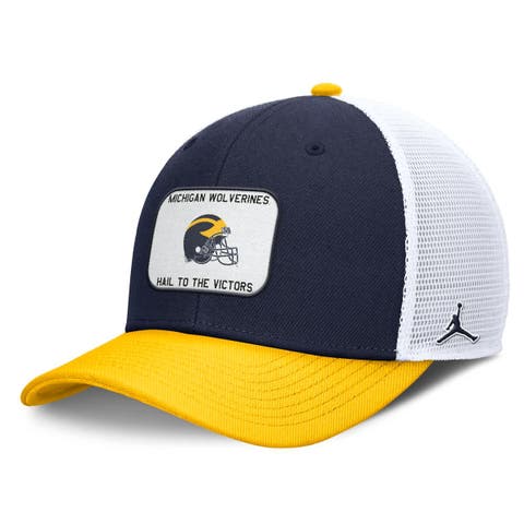 Men's Jordan Brand Navy/Maize Michigan Wolverines Rise Adjustable Trucker Hat
