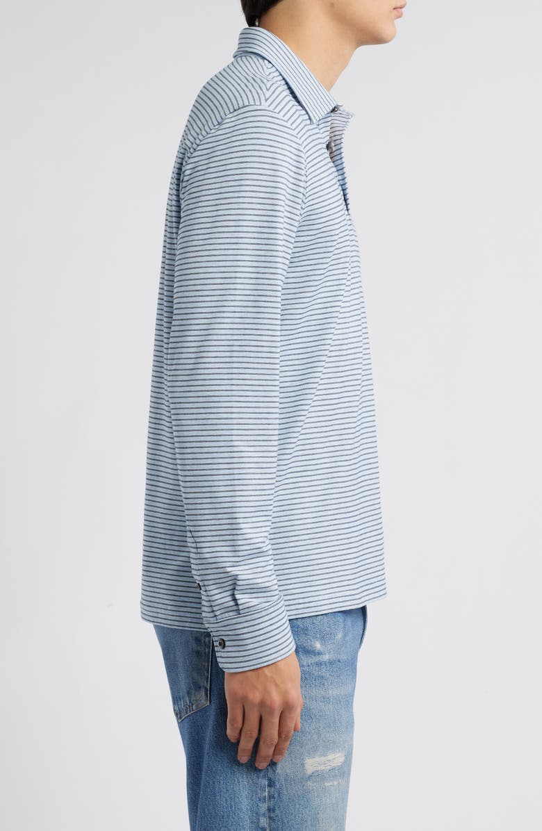 Faherty Movement Stripe Long Sleeve Polo, Alternate, color, 