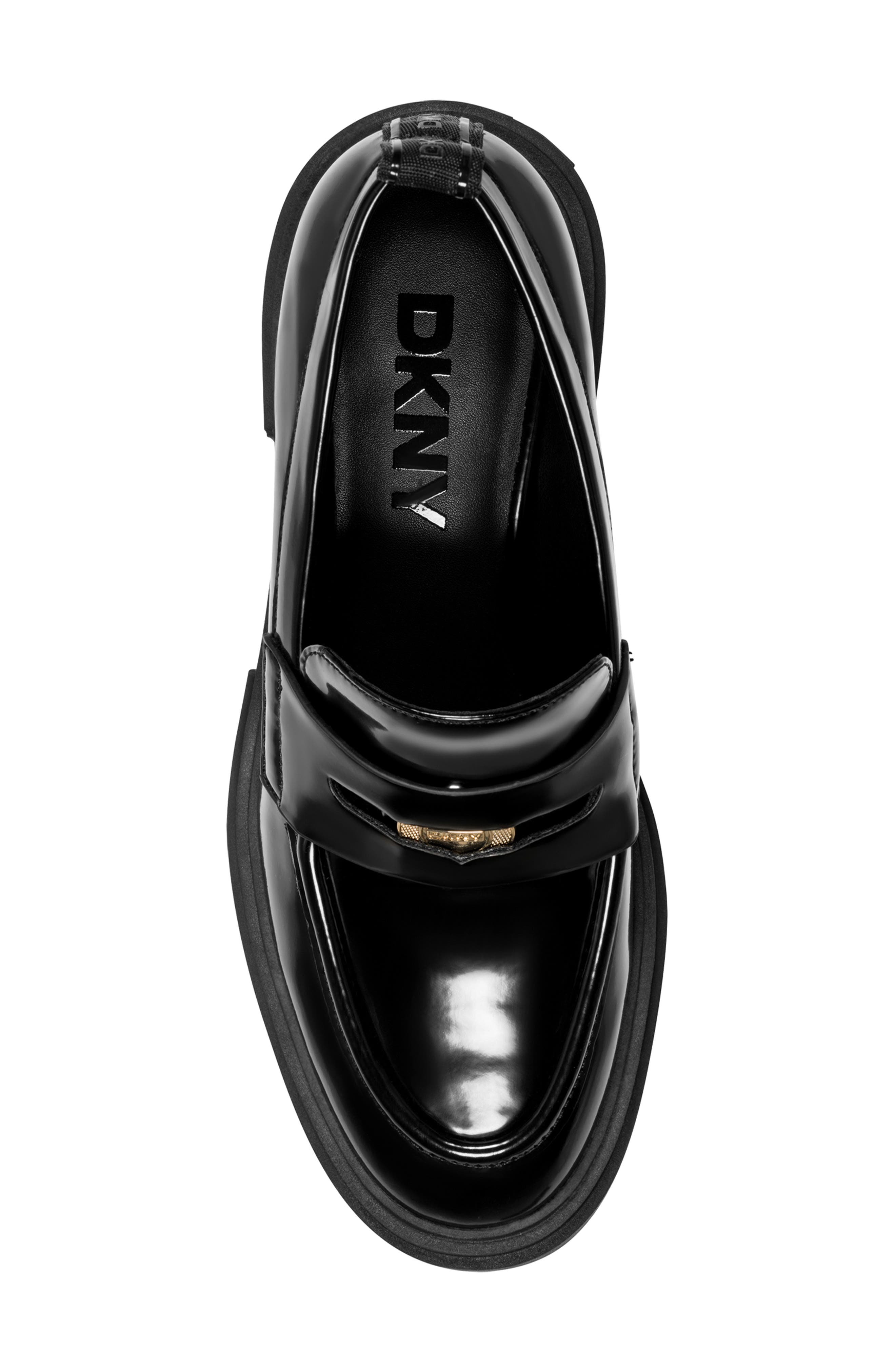 DKNY Tovella Penny Loafer Platform Pump, Alternate, color, Black