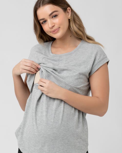 Ripe Maternity Richie Nursing Tee In Gray